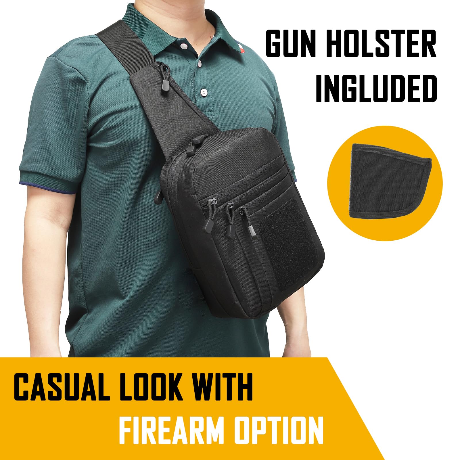 Edc Carry For Men - Erkekler için Gizli Taşıma Çapraz Askılı