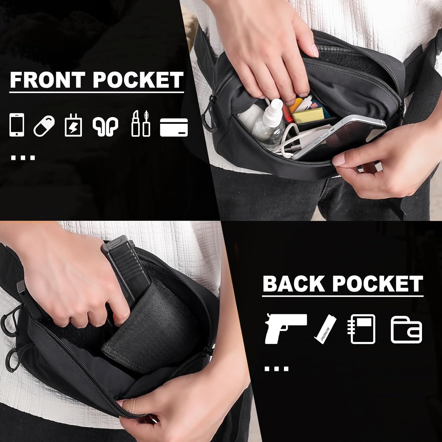 Kılıflı Taktik Fanny Paketi Gi - Edc Concealed Carry Fanny Pack incelemesi ve fiyatı